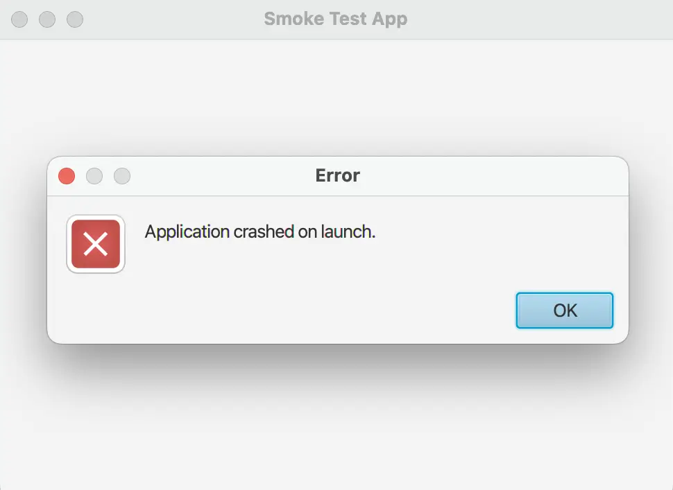 Application crashed on launch