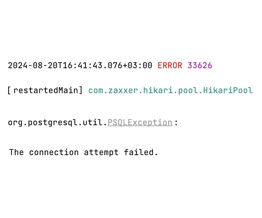 Postgresql connection attempt failed log