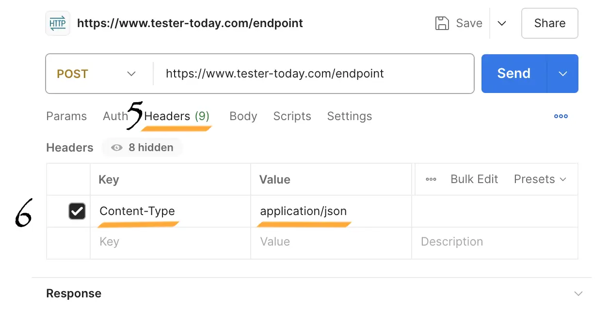 Postman http request headers